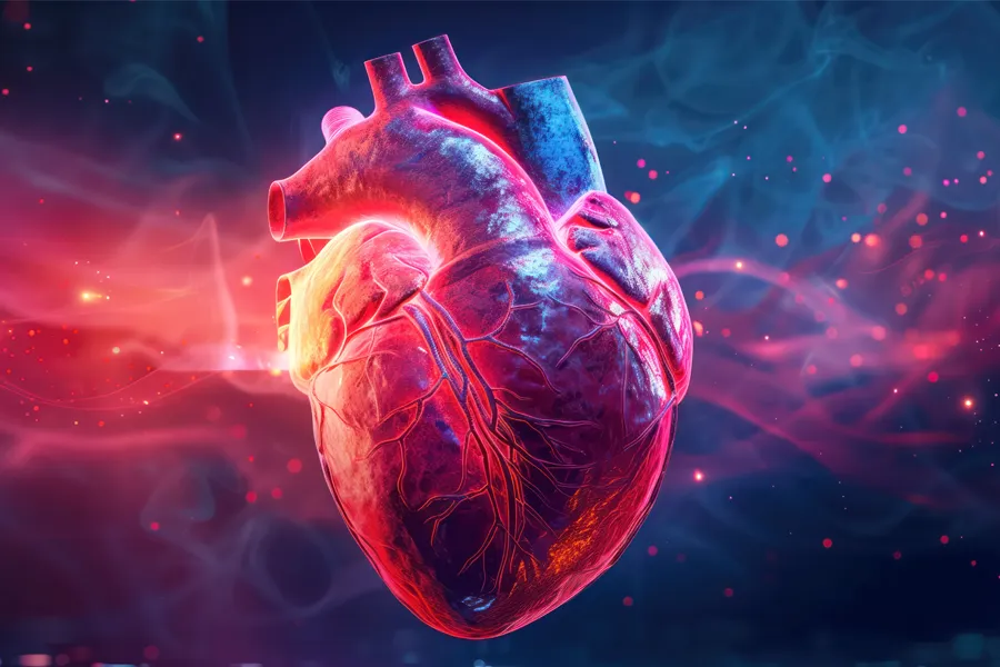 Cardiovascular-Health-Clinic 3D illustration of a human heart. Schedule cardiovascular health care from Frank Lanzisera, D.C. in Tampa Bay Metro.