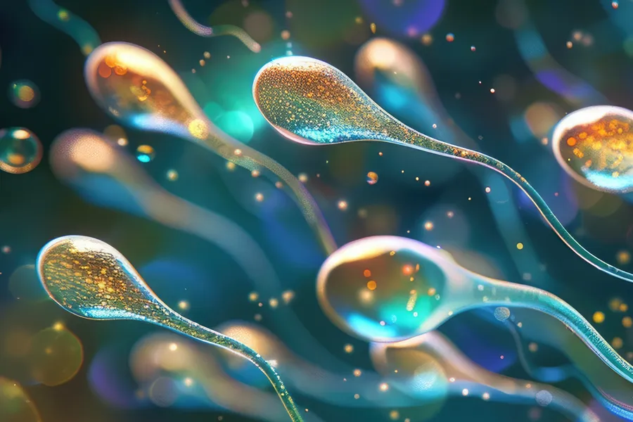 Low-Sperm-Count-Clinic 3D illustration of sperm swimming. Get low sperm count treatment from Frank Lanzisera, D.C. in Tampa Bay Metro.