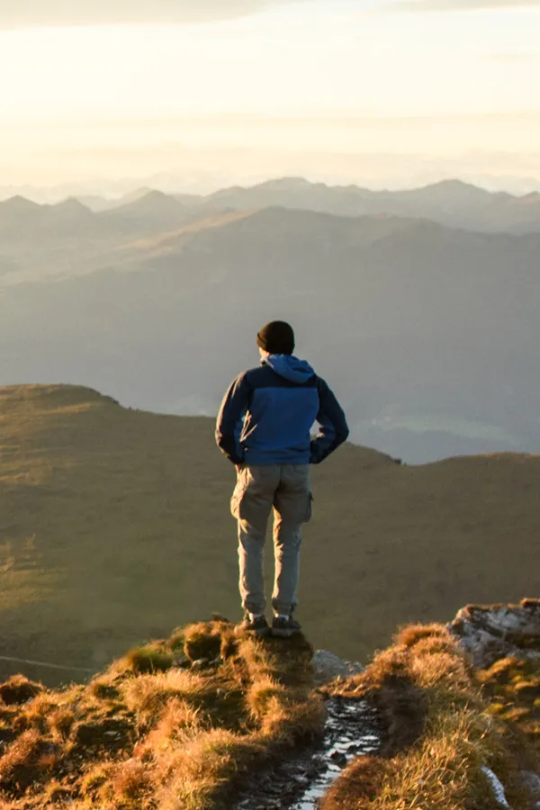 Low-Sperm-Count-Treatment A man on a mountaintop looks out onto the horizon. Get low sperm count treatment from Frank Lanzisera, D.C. in Tampa Bay Metro.